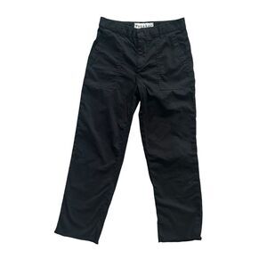 Frank & Eileen Womens Black Raw Hem‎ Italian Twill Ankle Pants Size 4 *READ*